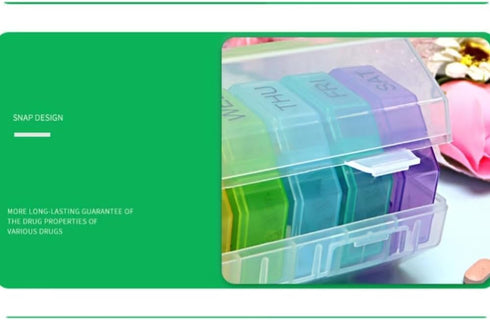 nafengldf 4 7 28 Weekly Pill Organizer Times a Day, Large Pill Dispenser Day with Extra Large Compartments, Portable
