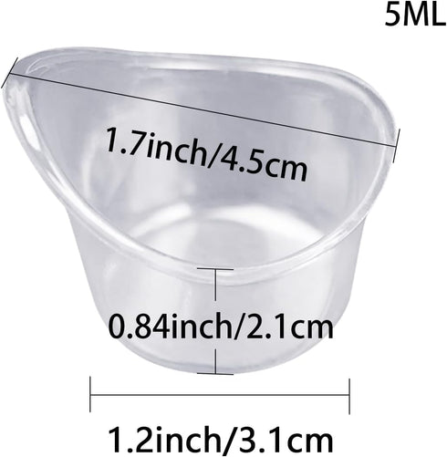 65 Pcs 5ml Disposable Eye Wash Cups, Portable Plastic Measuring Cup Eye Flush Cleaning Cups