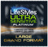 Lifestyles Ultra Sensitive Platinum Large Latex Condoms - Maximum Pleasure