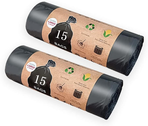 RQJLZ Portable Toilet Bags, 30 Count 8 Gallon Thickened Compostable Trash Bags, 5