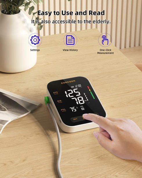 Automatic Blood Pressure Monitor: X8 Digital Machine for Home Use with Adjustable BP Cuff (8.7-16.5") and Large Backlit