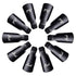 HiMo 10PC Black Plastic Acrylic Nail Art Soak Off Cap Clip UV Gel Polish Remover Wrap Tool