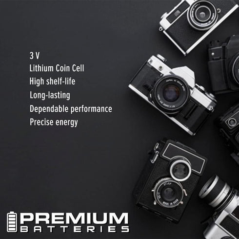 Premium Batteries CR2325 3V (6 Pack) Premium Renata Lithium Coin Cell - Swiss Engineered High Capacity Batteries