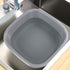 Idomy 4-Pack 8 Idotry Baby Small Wash Basin, Gray Plastic Square Dish Pan, Quart