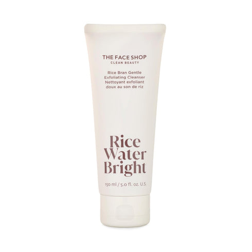 The Face Shop Rice Water Bright Gentle Exfoliating Cleanser, Hydrating & Moisturizing Face Wash, Vegan