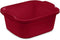 Tribello Plastic Wash Tub Dishpan Basin | 12 Quarts | Heavy Duty Foot Bath for Soaking Feet, Made in USA (Red)