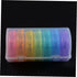 SHOWERORO Compartment Rainbow Color Weekly Pill Box Organizer Portable Round Medicine Dispenser Case with Food-Grade PP