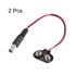 uxcell 2Pcs Male DC Power Connector to 9V Battery Button Connector Cable, Pack of 2