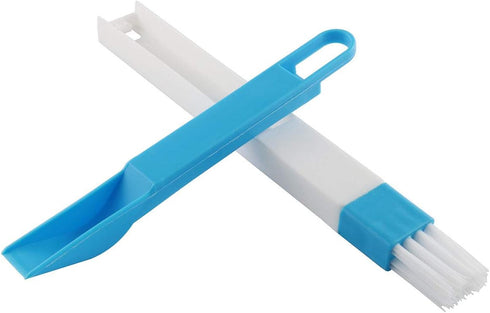 E-outstanding 2PCS Window Groove Cleaning Brush with Dustpan, Detachable Brush for Window Track, Door Groove, Keyboard