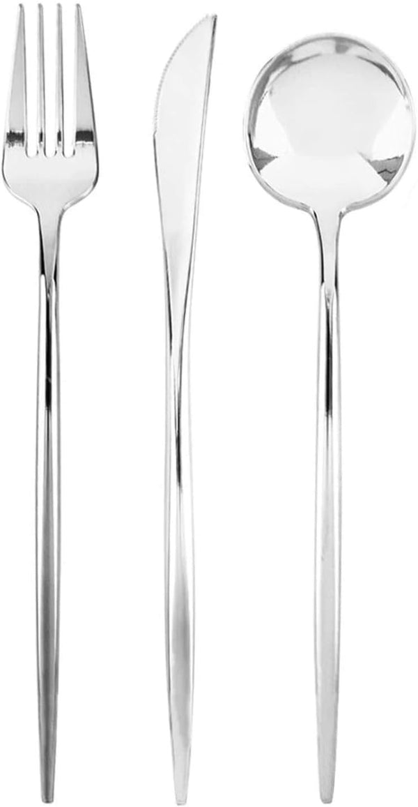Nicole Fantini Elegant Novelty Silver Salad Forks, Teaspoons And Knives (96)