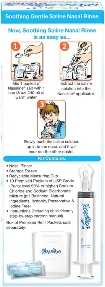 Squip Nasaline Junior Nasal Rinsing System, 3.1 Fl Oz (Pack of 1)