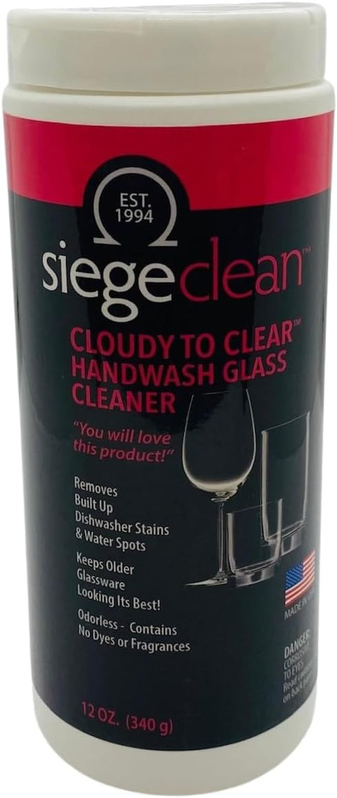 Siege 12 oz, P-35 Handwash Glass Powder Cleaner, Earth Friendly, Made in USA