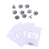 Angzhili 50Pcs/5Bag Dental Lingual Buttons, Round Base Monoblock Orthodontic Materials