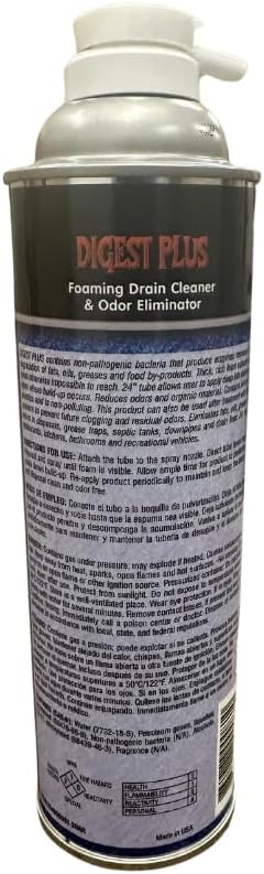 DIGEST PLUS Foaming Drain Cleaner and Odor Eliminator - 1 count