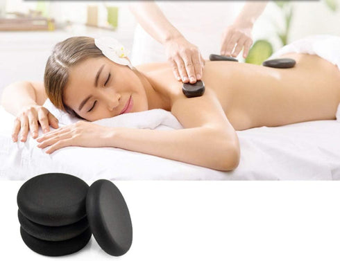 Healifty 6Pcs Hot Stones Massage Stones, Natural Rocks for Body Relaxation Spa