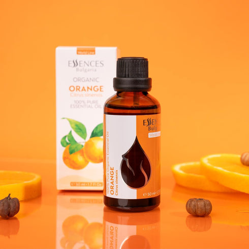 Essences Bulgaria Organic Orange Essential Oil 1.7 Fl Oz (50ml) - 100% Pure and Natural for Aromatherapy and Skincare.