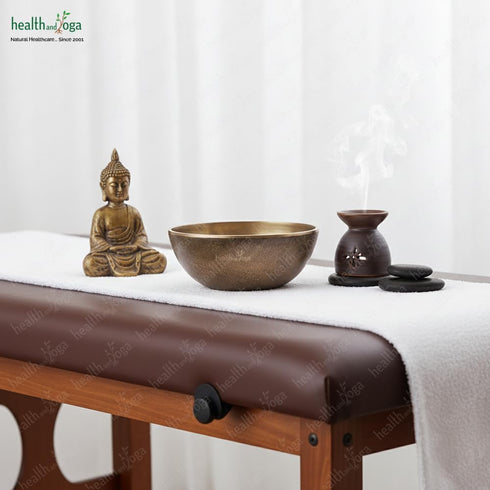 HealthAndYoga FootEase Kansa Vatki Bowl - Bronze Cup - Ayurveda Foot Detox Massager Flamed Sanded Surface