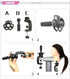 Mannequin Head with Hair - 26" Hair Styling Doll Head with Table Clamp Stand Included (Black YK)