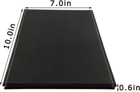 ZBEIVAN Portable Folding Makeup Mirror - 10x7 Inches Cosmetic Desktop Standing for Travel, Black
