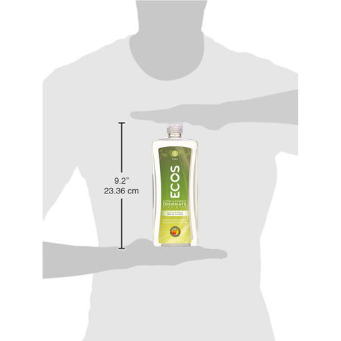 ECOS Dishmate Dishwashing Liquid, Earth Friendly Products, Natural Pear, 25 Fl Oz