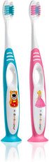 Premium Kids Toothbrush, Gentle Cleansing for Ages 2-6, Colors May Vary, Pack of 1