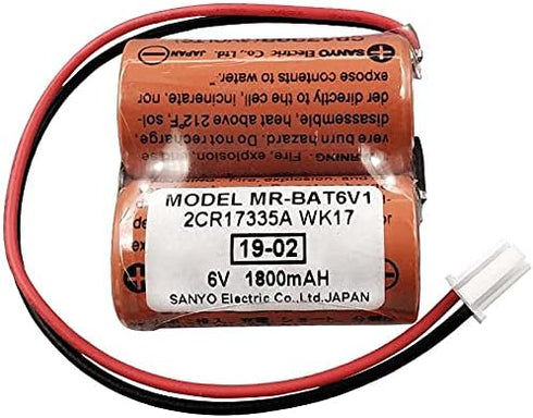 MR-BAT6V1 2CR17335A WK17 6V 1800mAh Battery with Plug for Mitsubishi CNC