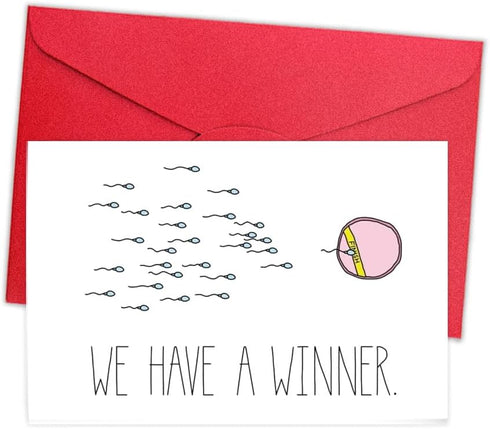 Tofwaol Baby Shower Card Funny Pregnancy Announcement Gifts for Husband Humorous Congrats on