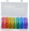 SHOWERORO Compartment Rainbow Color Weekly Pill Box Organizer Portable Round Medicine Dispenser