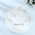 Yean Silver Bride Wedding Hair Pins Flower Bridal Hair Pieces Rhinestone Hair Accessories Prom Hair Clips for Women and Girls(Pack of 5)