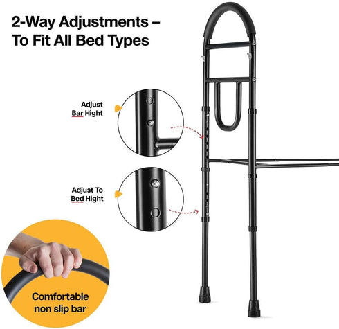 Medical king Bed Rails for Elderly Adults Safety Bed Assist Rails for Seniors with Adjustable Heights ASTM Approved