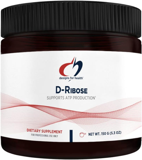 Designs for Health D-Ribose Powder - 5000mg Pure D-Ribose Supplement, Non-GMO Drink Mix Powder (30 Servings / 150g)