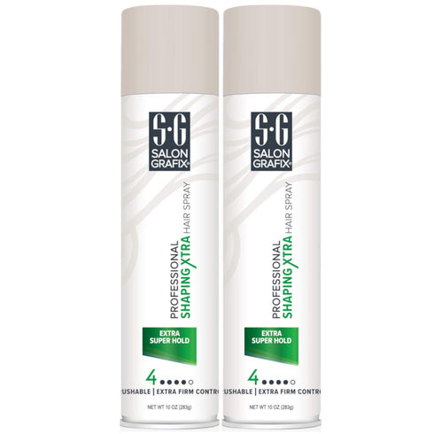 Salon Grafix Professional Shaping Hair Spray, Extra Super Hold, 10 oz (Pack of 2)