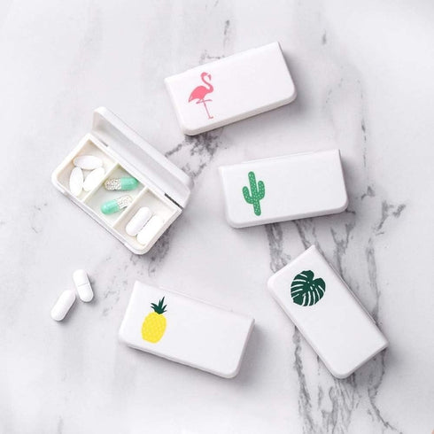 4 Pcs Daily Pill Box Case, Waterproof Medicine Organizer, Mini Pill Container for Travel Use