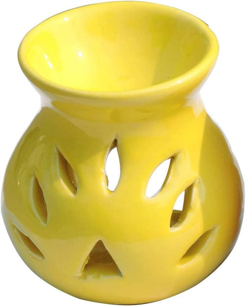 HealthGoodsIn - Ceramic Tea Light Essential Oil Diffuser Floral Pattern | Essential