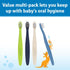 Set, 0-3 4-Pack Dr. Brown's Infant-to-Toddler Toothbrush Soft & Gentle Manual Toothbrushes for Baby, Green/Dark