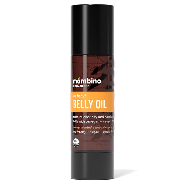 Mambino Organics Oh Baby! Belly Oil - Organic Elasticity Serum for Stretch Marks, Vegan Maternity Care