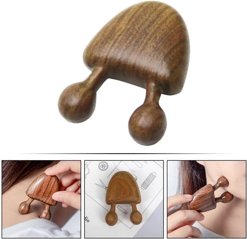 Vugyue Wood Facial Massager, Acupoint Massager, Nose Eye Neck Wood Scraper, Smooth Surface Without Burrs Face Skin Care