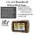 RA Cosmetics 100% Black Soap, Lemon Grass, 5 oz