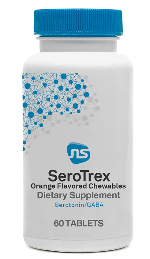NeuroScience SeroTrex - Chewable 5-HTP with L-Theanine for Mood Support, Calm and Rest in Adults & Children (60 Orange