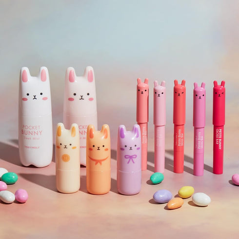 TONYMOLY Petit Bunny Lip Gloss for Women, Long Lasting Lip Crayon, Juicy Peach