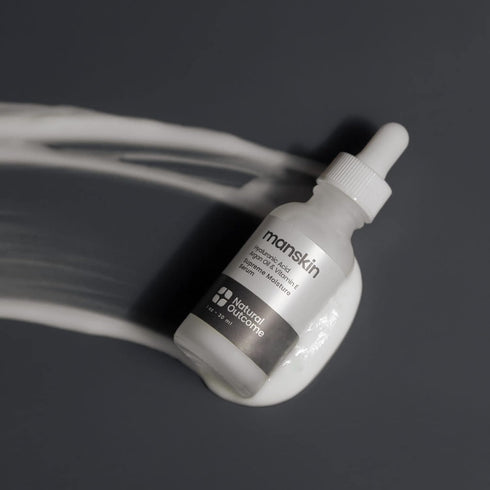 Man Skin Supreme Moisture Serum - Mens Anti-Aging Day & Night Facial Serum with Hyaluronic Acid, Argan Oil & Vitamin E