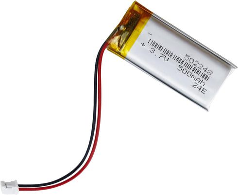 502248 Battery 3.7v 500mAh, 502248 Lipo Battery Compatible for Multiple Devices with PH 2.54 JST Connector