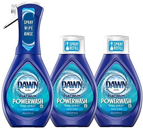 Dawn Powerwash Starter Kits, Dish Spray and Detergent, Fresh Scent Bundle, Spray Bottle, 2 Refills