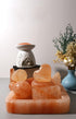 QYLHH Set Moon Shape Himalayan Salt Massage Stones Hot Massage Cold Massage Stones Warm Rocks Kit for Facial SPA