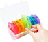 TOPPERFUN 21-Compartment Weekly Portable Pill Organizer Rainbow Plastic Medicine Storage Box for Travel Daily