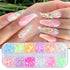 Mermaid Flake Nail Glitter Sequins, CHANGAR Iridescent Ice Slag Colorful Fluorescent Glass Paper Nail Sticker