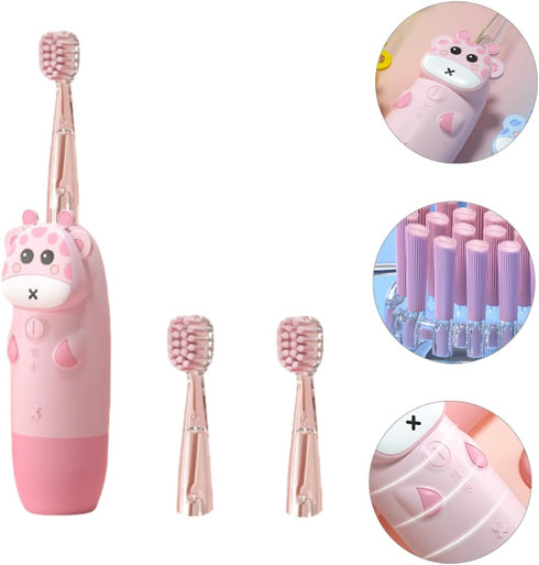 HOODANCOS 1set Set Boy Girl's Electric Toothbrush Sonic Toothbrush for Boys and Girls Battery Operated Soft Bristles