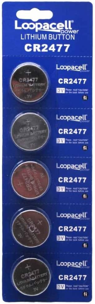 CR2477 3V Lithium Cell, Replacement for Panasonic CR2477 3V Lithium Cell Battery (Pack of 5)
