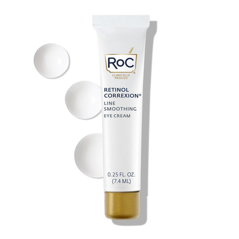 RoC Retinol Correxion Eye Cream Mini, for Dark Circles & Puffiness, Daily Anti Aging Skin Care Treatment