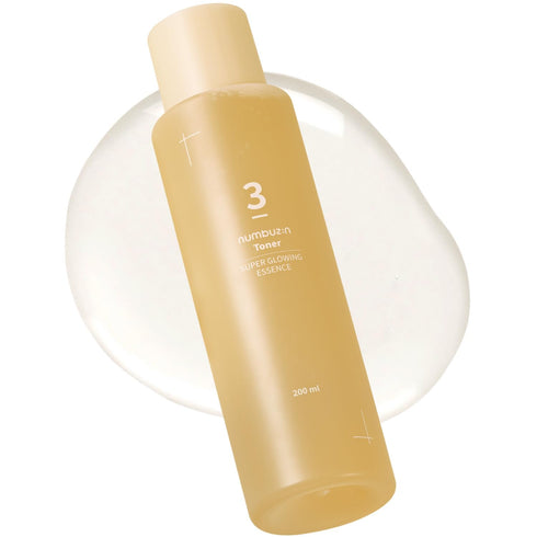 numbuzin No.3 Toner, Super Glowing Essence for Skin Radiance, Pore Tightening, Hydration, 6.76 fl. oz.
